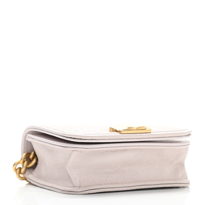 Chanel Caviar Chevron Boy Flap Waist Belt Bag Light Purple 3 of 11