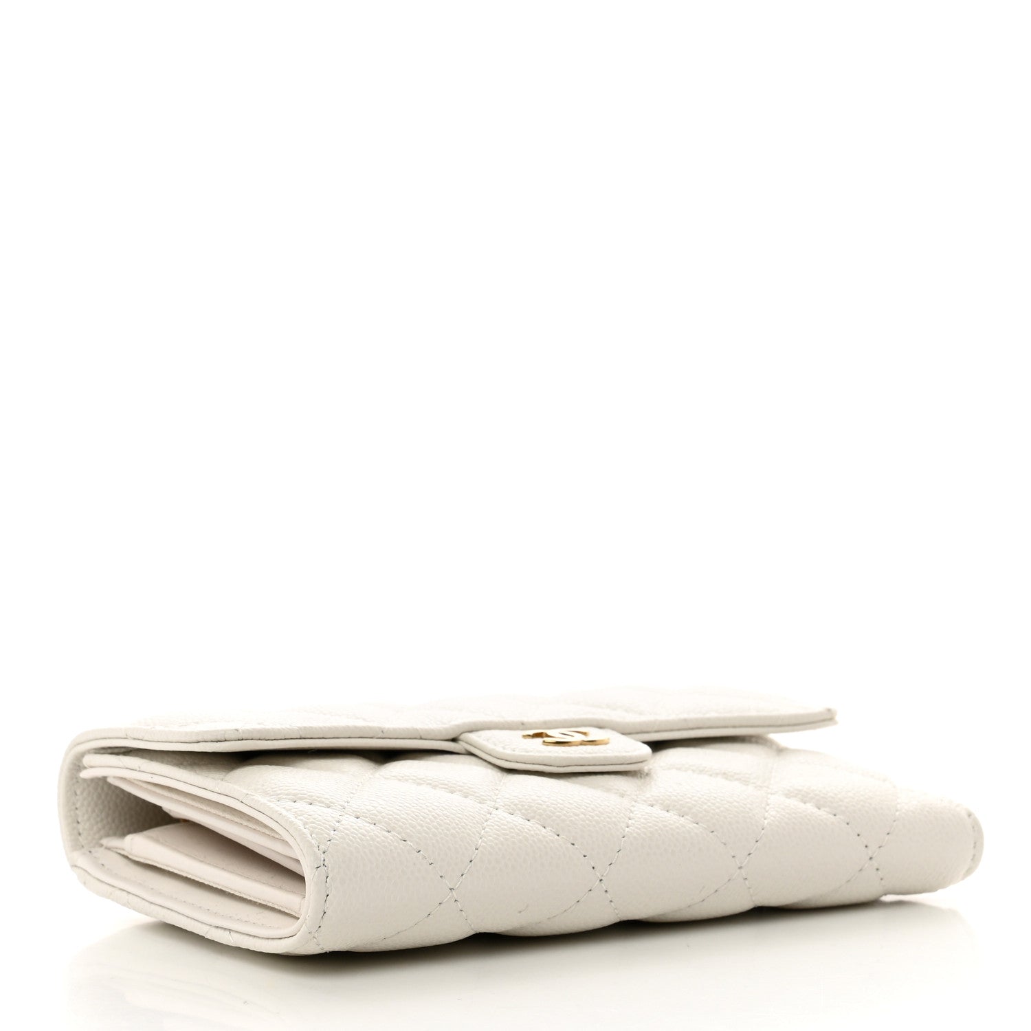 Chanel Caviar Quilted Medium Flap Wallet White 4 of 8