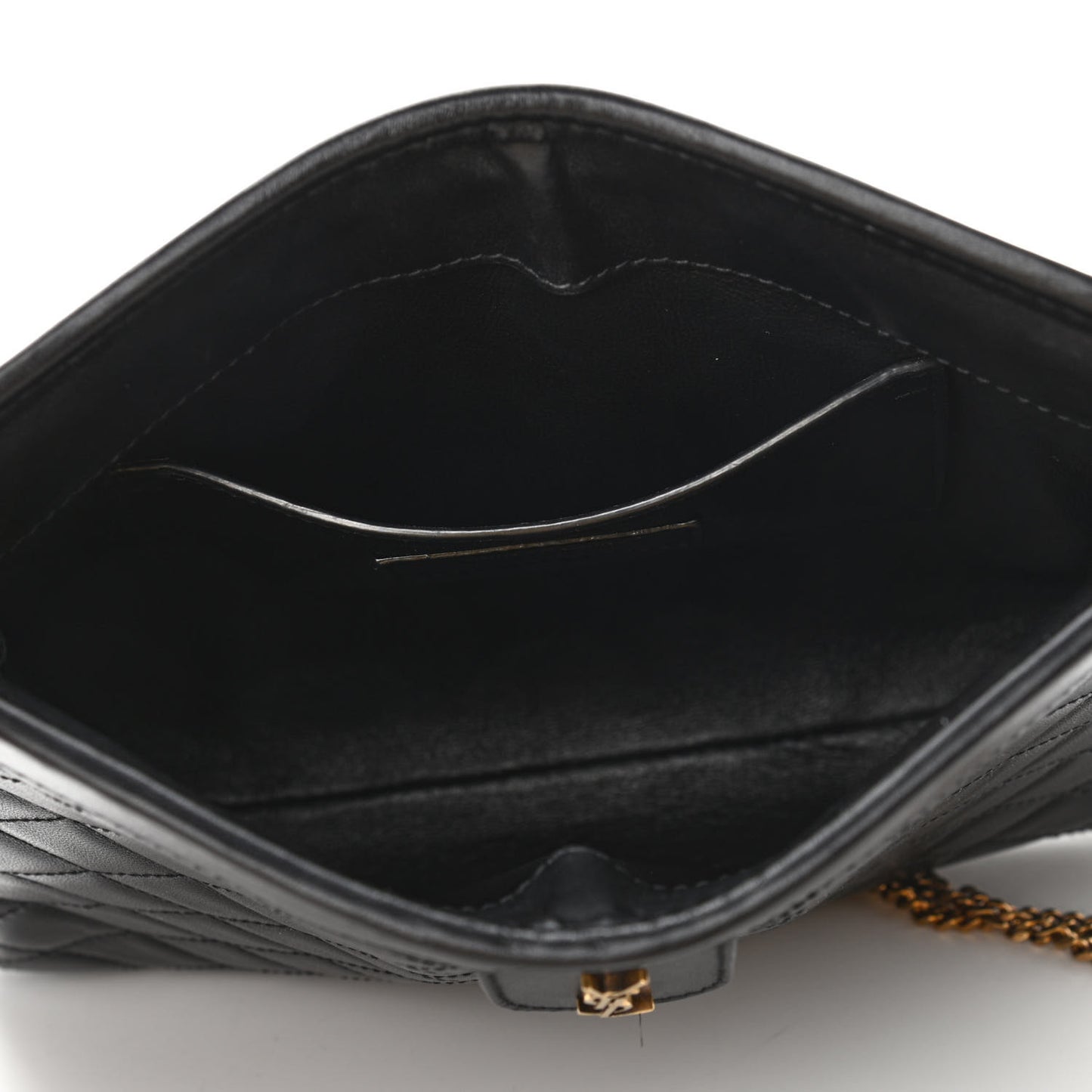 Lambskin Quilted Monogram Baby Victoire Chain Clutch Bag Black