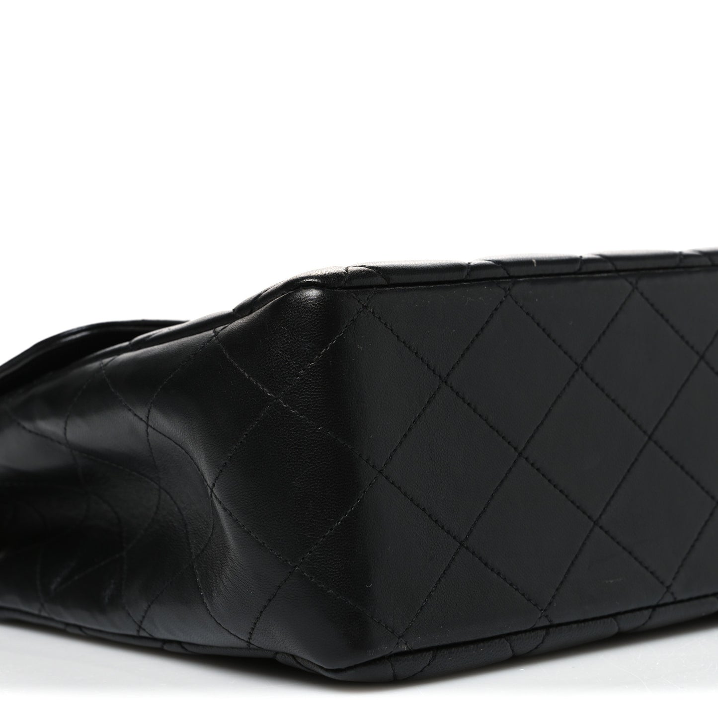 Lambskin Quilted XL Jumbo Single Flap Black
