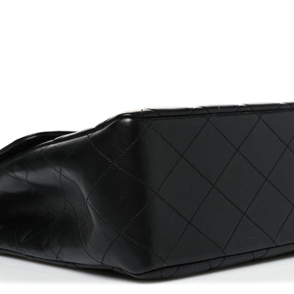 Chanel Lambskin Quilted XL Jumbo Single Flap Black 10 of 13