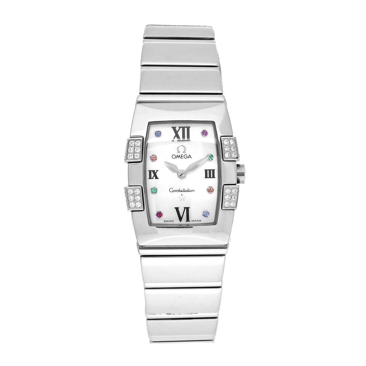 Stainless Steel Diamond Mother of Pearl 21mm Constellation Quadrella Quartz Watch Multicolor 1585.79.00