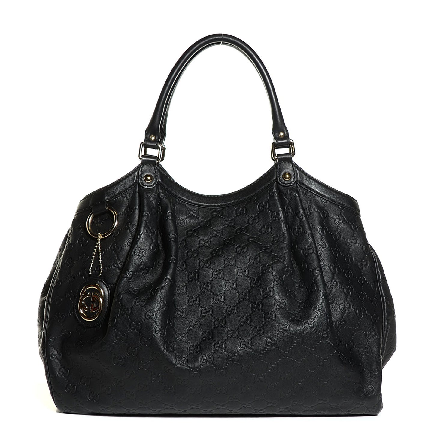 Guccissima Vitello Tender Large Sukey Tote Black