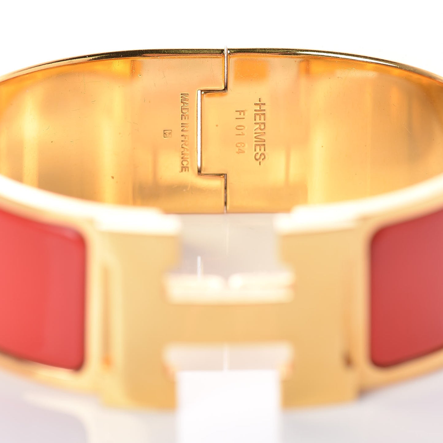 Enamel Wide Clic Clac H Bracelet PM Red