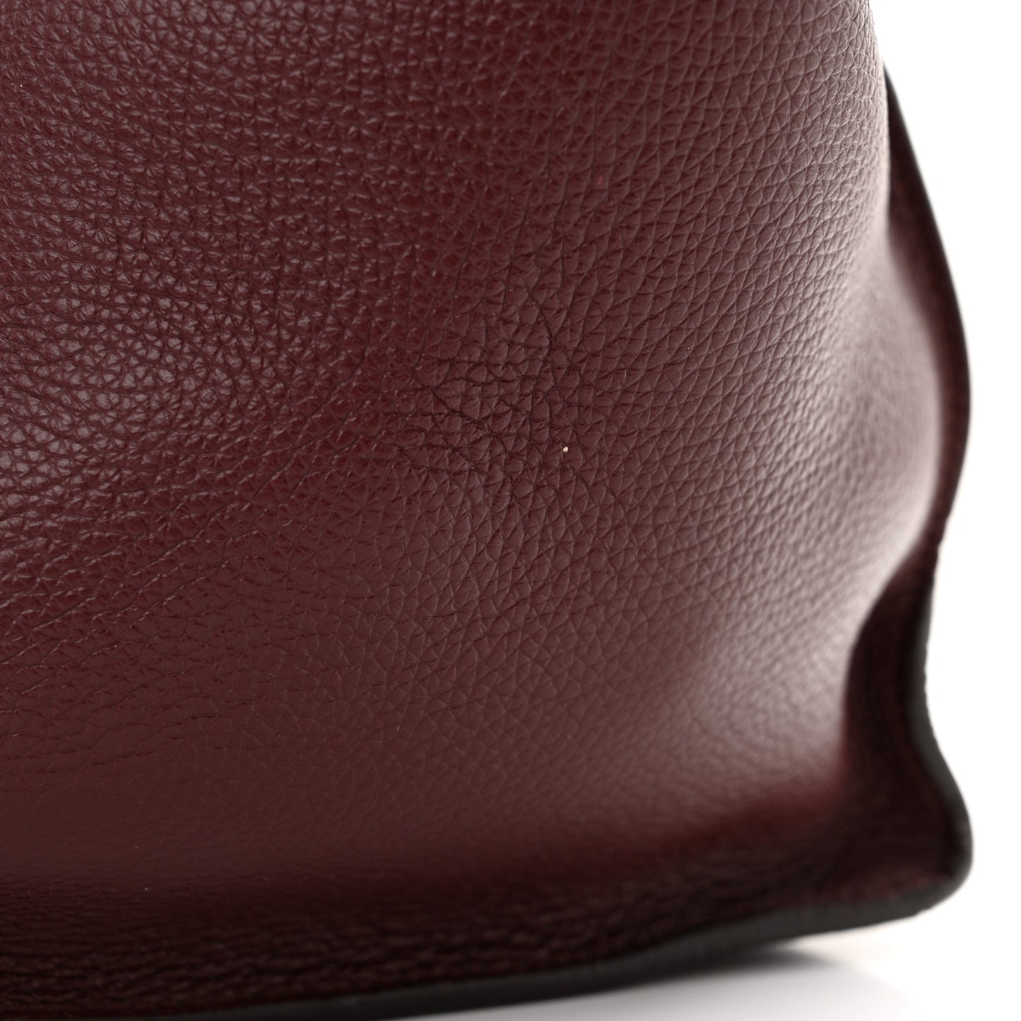 Supple Grained Calfskin Small Big Bag Wine