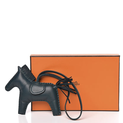 Hermes Milo Lambskin Grigri Rodeo Horse Bag Charm MM Vert Cypress 5 of 5
