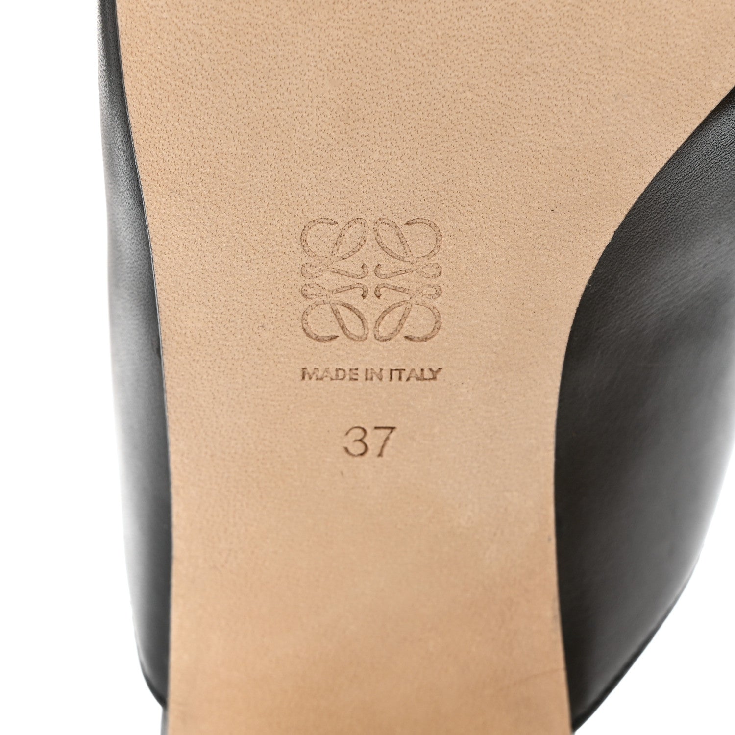 Loewe Calfskin Anagram Mules 37 Black 8 of 8
