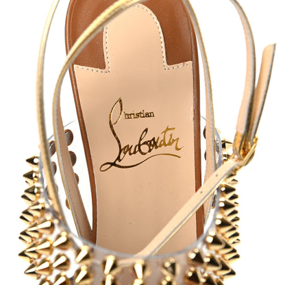 Christian Louboutin Veau Velours PVC Specchio Nappa Leopard Print Levita 55 Pumps 36 Caramel 7 of 9