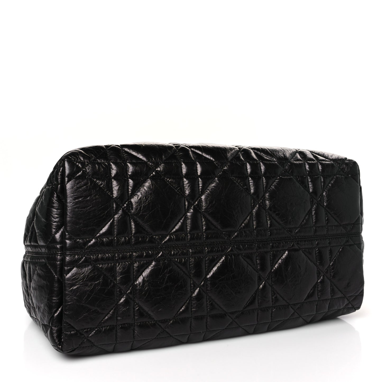Crinkled Calfskin Macrocannage Large Toujours Black