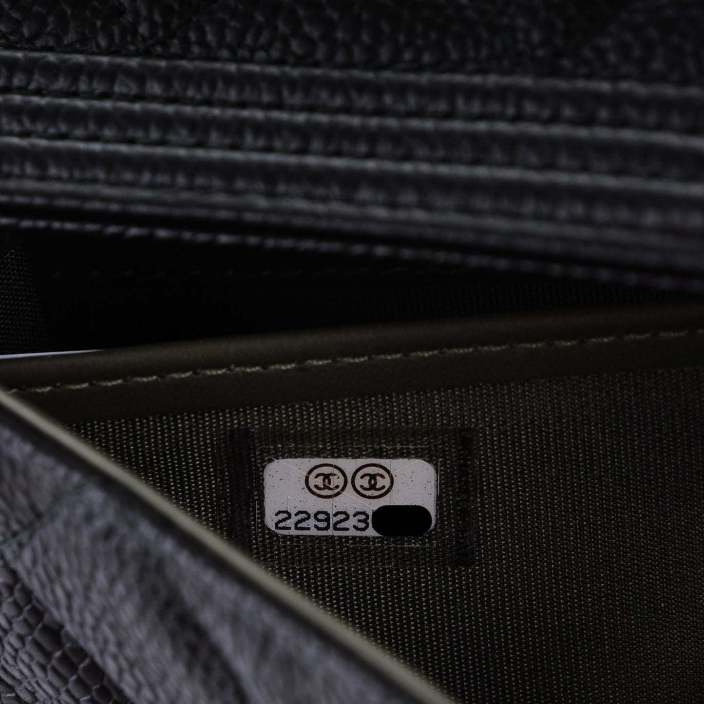 Caviar Quilted Boy Flap Wallet Black