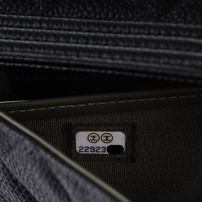 Chanel Caviar Quilted Boy Flap Wallet Black 7 of 8