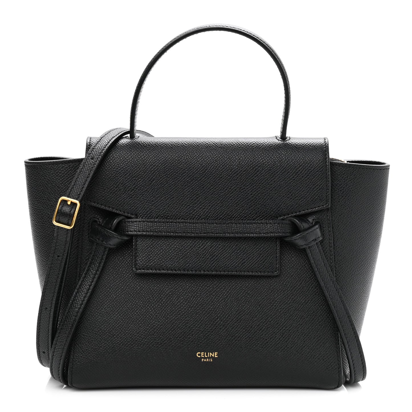 Grained Calfskin Nano Belt Bag Black