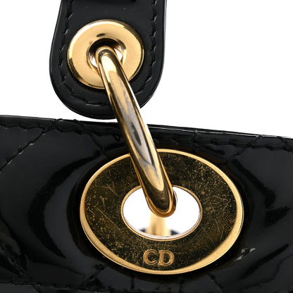 Christian Dior Patent Cannage Large Lady Dior Black 12 of 13
