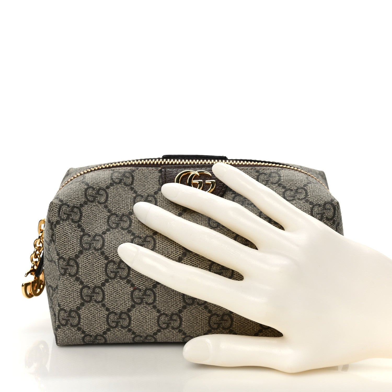 Gucci Soft GG Supreme Monogram Calfskin Medium Ophidia Cosmetic Case Beige Ebony New Acero 2 of 8