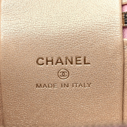 Chanel Lambskin Quilted Ruched Handle Vanity Case Pink 6 of 11