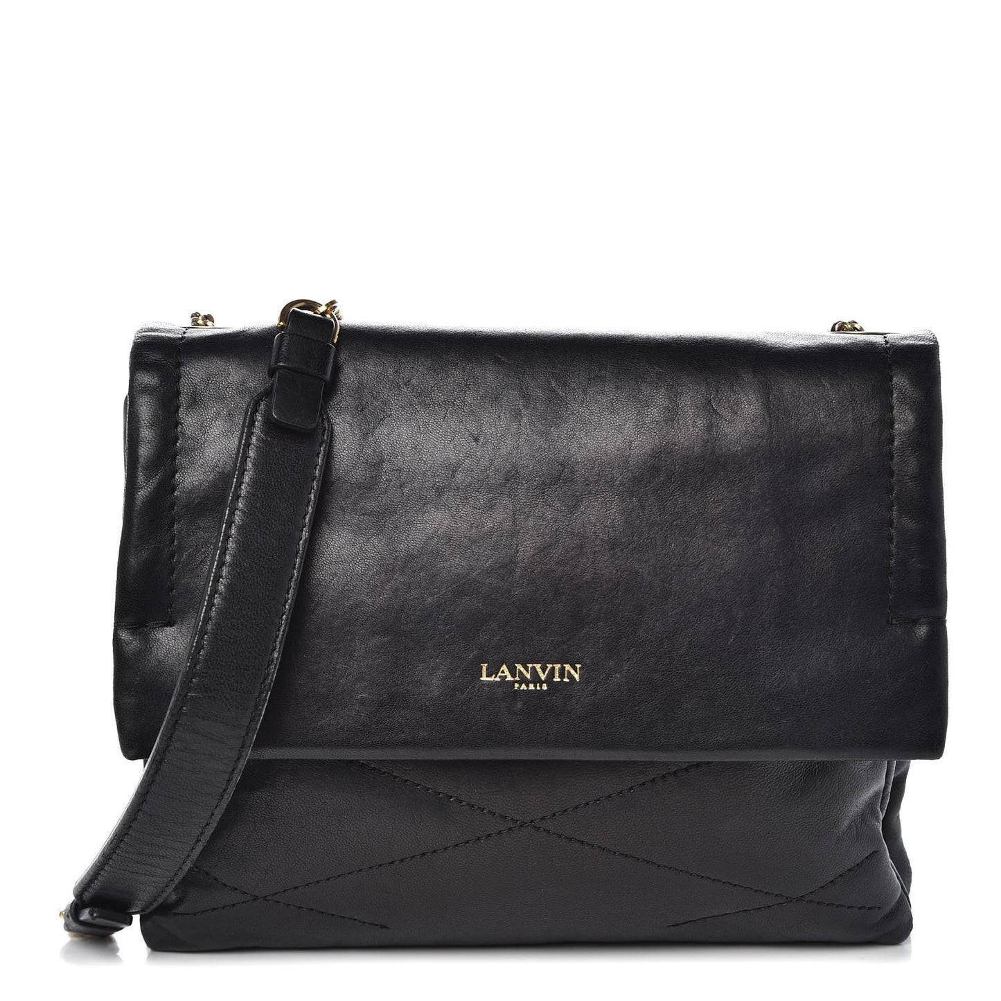Lambskin Quilted Mini Sugar Flap Shoulder Bag Black