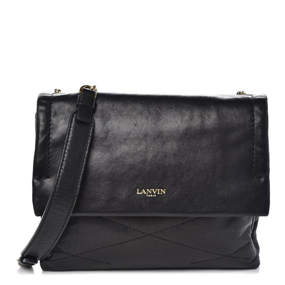 Lanvin Lambskin Quilted Mini Sugar Flap Shoulder Bag Black 1 of 11