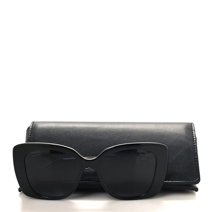 Chanel Acetate Strass Polarized Square Sunglasses 5422-B Black 7 of 7