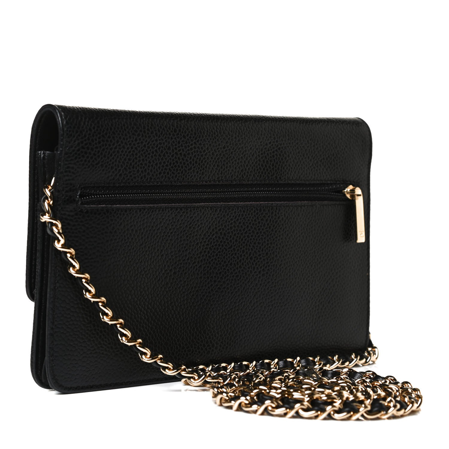 Chanel Caviar Timeless CC Wallet On Chain WOC Black 2 of 15