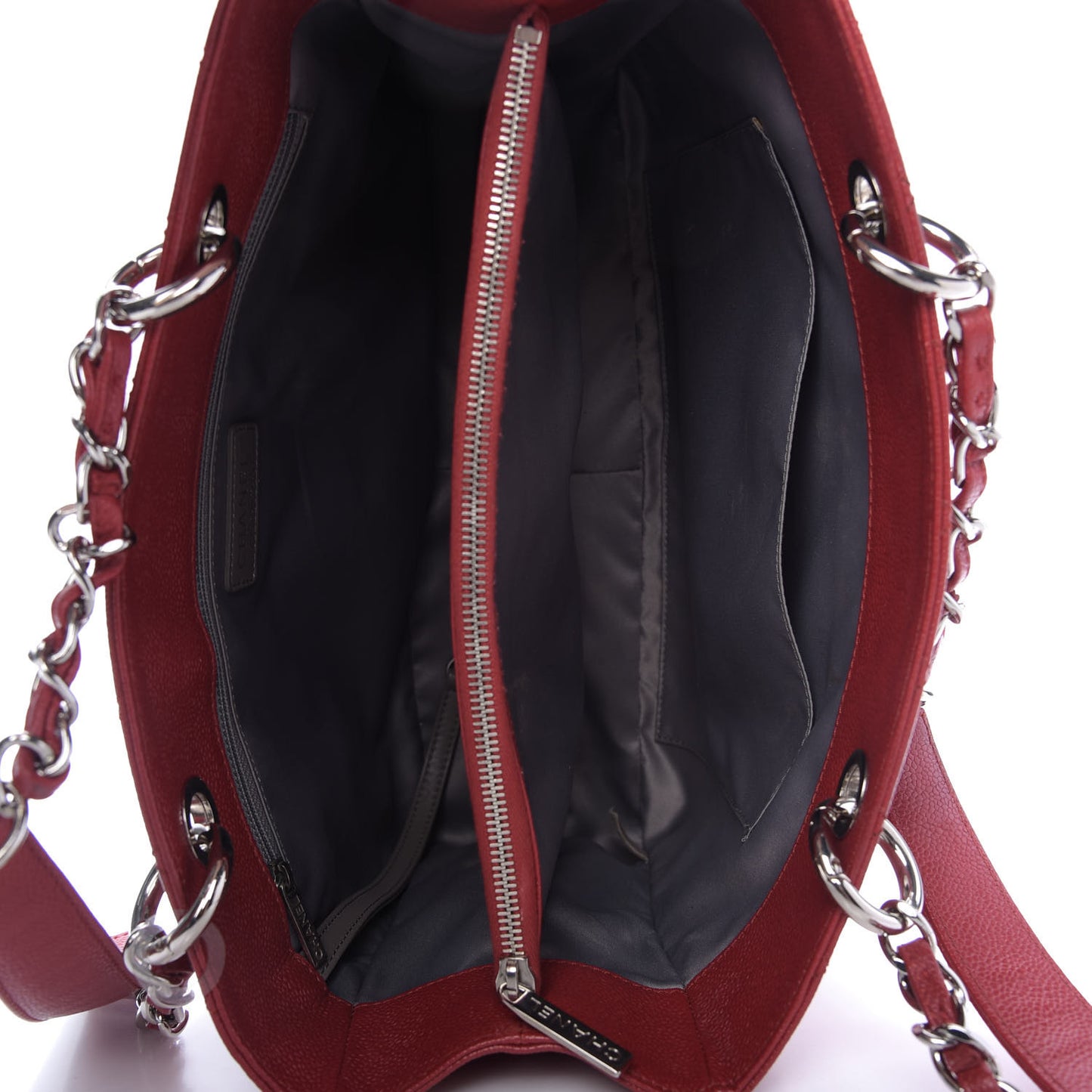 Caviar Quilted Grand Shopping Tote GST Red