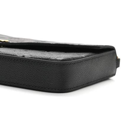 Louis Vuitton Empreinte Pochette Felicie Chain Wallet Black 10 of 11