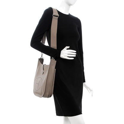 Hermes Taurillon Clemence Evelyne III PM Gris Asphalte 2 of 8