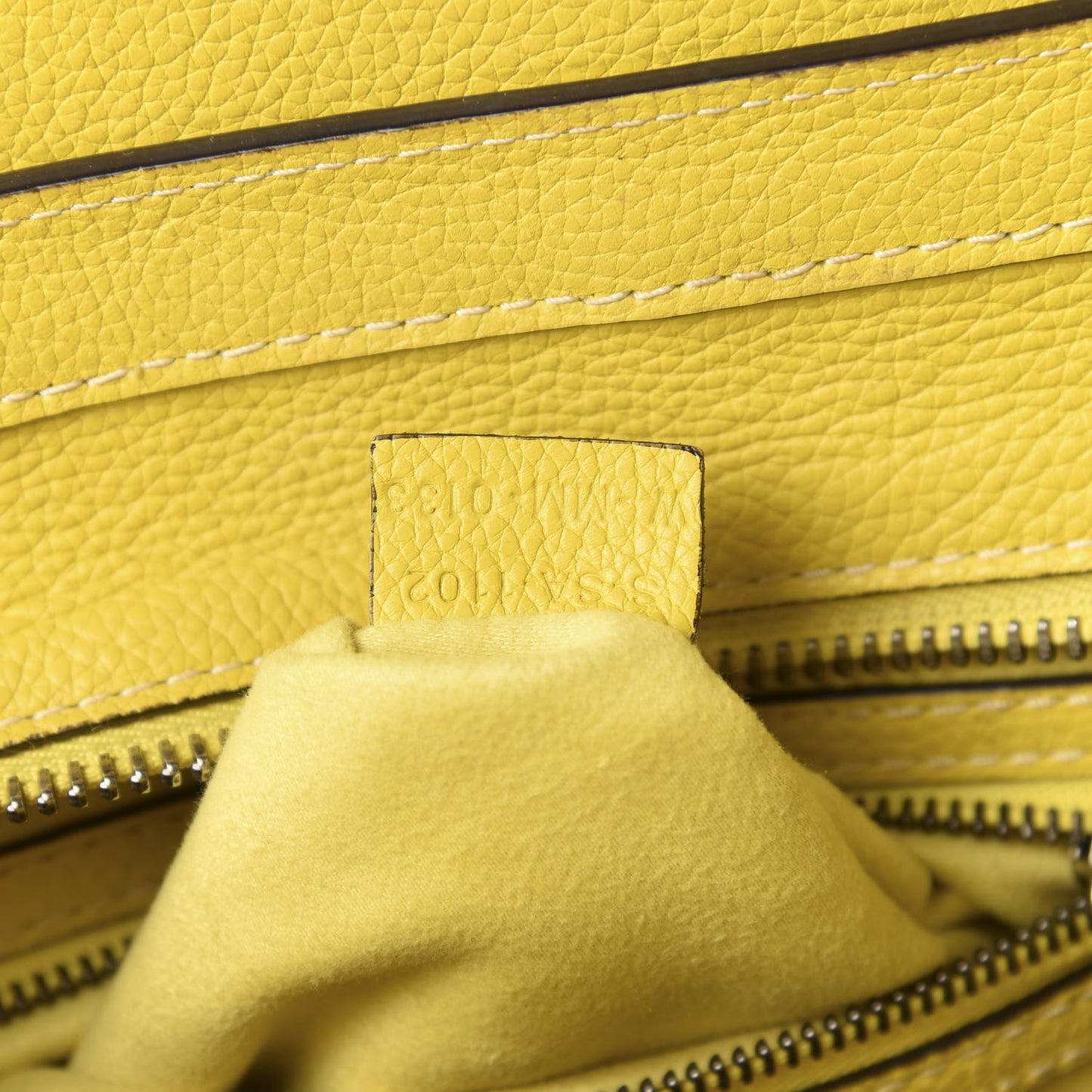 Drummed Calfskin Micro Luggage Citron