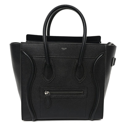 Celine Drummed Calfskin Micro Luggage Black 1 of 11