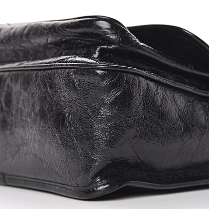 Saint Laurent Crinkled Calfskin Matelasse Monogram Medium Niki Chain Satchel Black 10 of 10