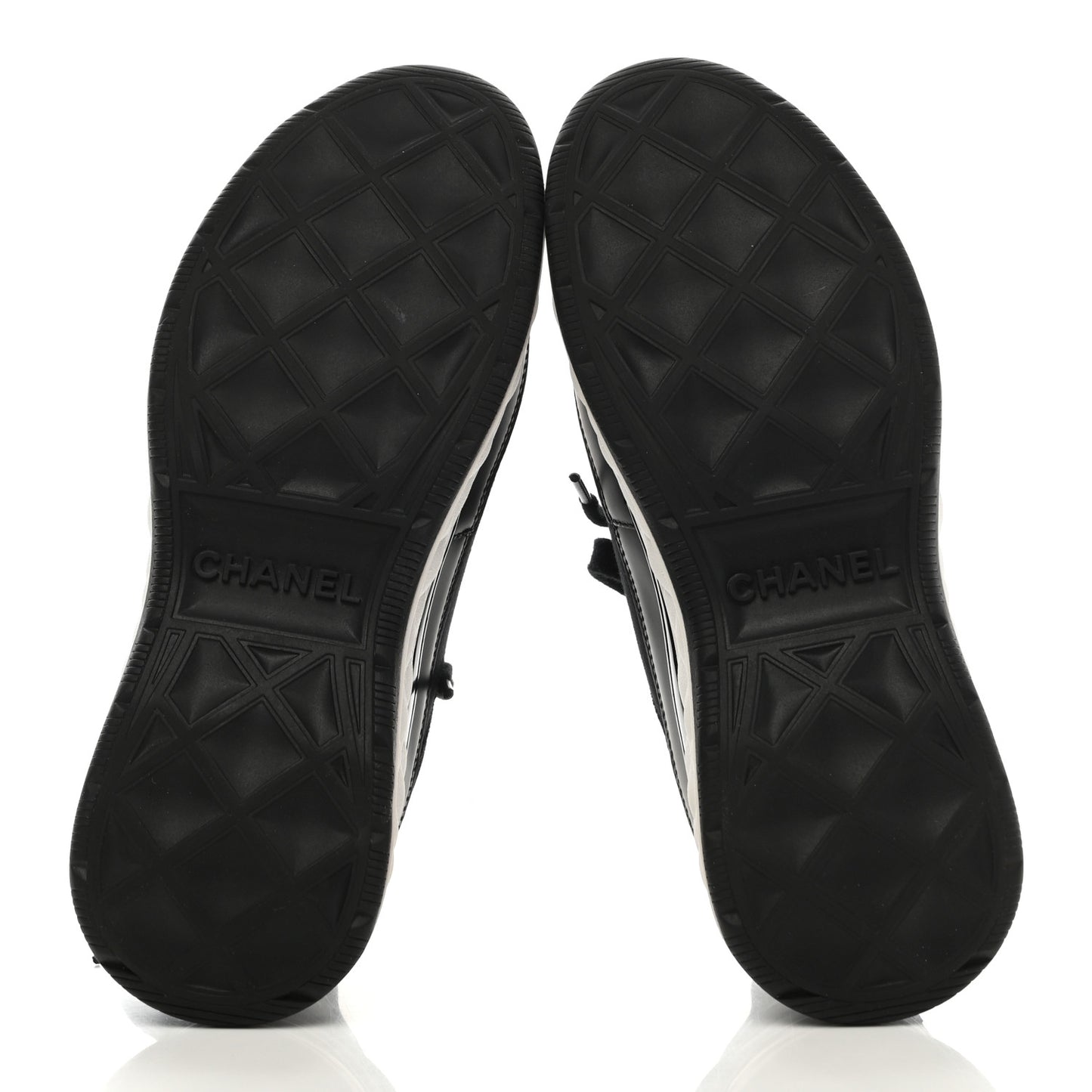 Velvet Calfskin Mixed Fibers CC Sneakers 36.5 Black