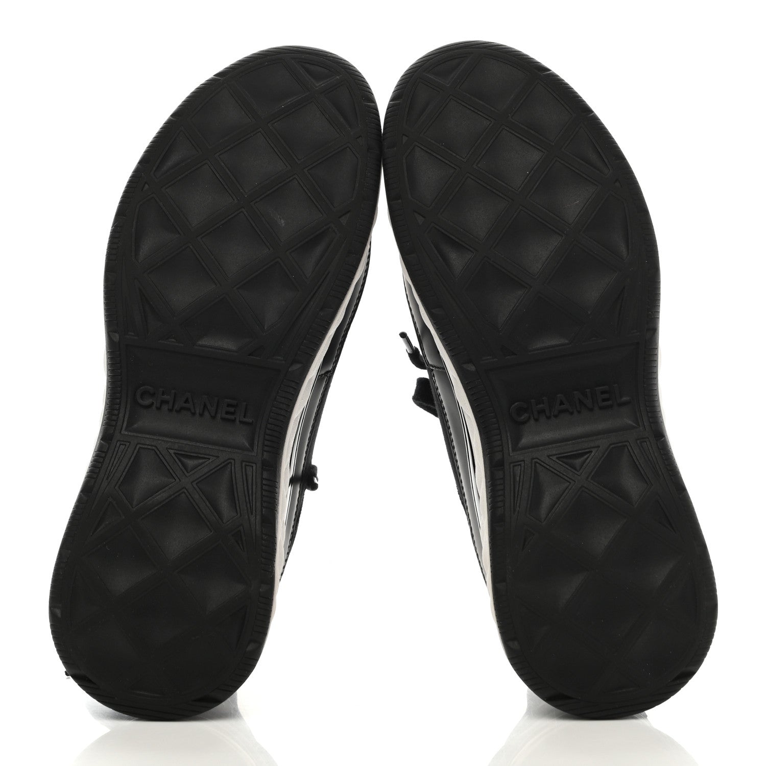 Chanel Velvet Calfskin Mixed Fibers CC Sneakers 36.5 Black 5 of 7