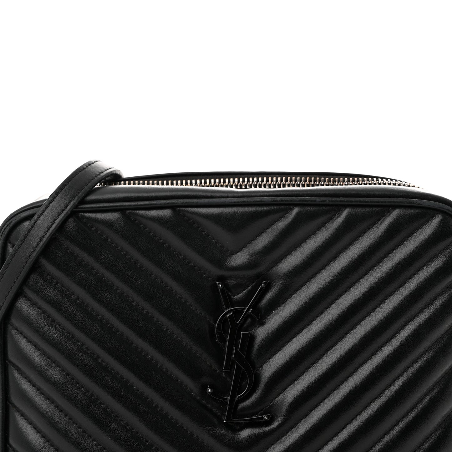 Calfskin Matelasse Monogram Monochrome Lou Camera Bag Black