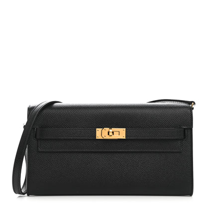 Hermes Epsom Kelly Wallet To Go Black 1 of 9
