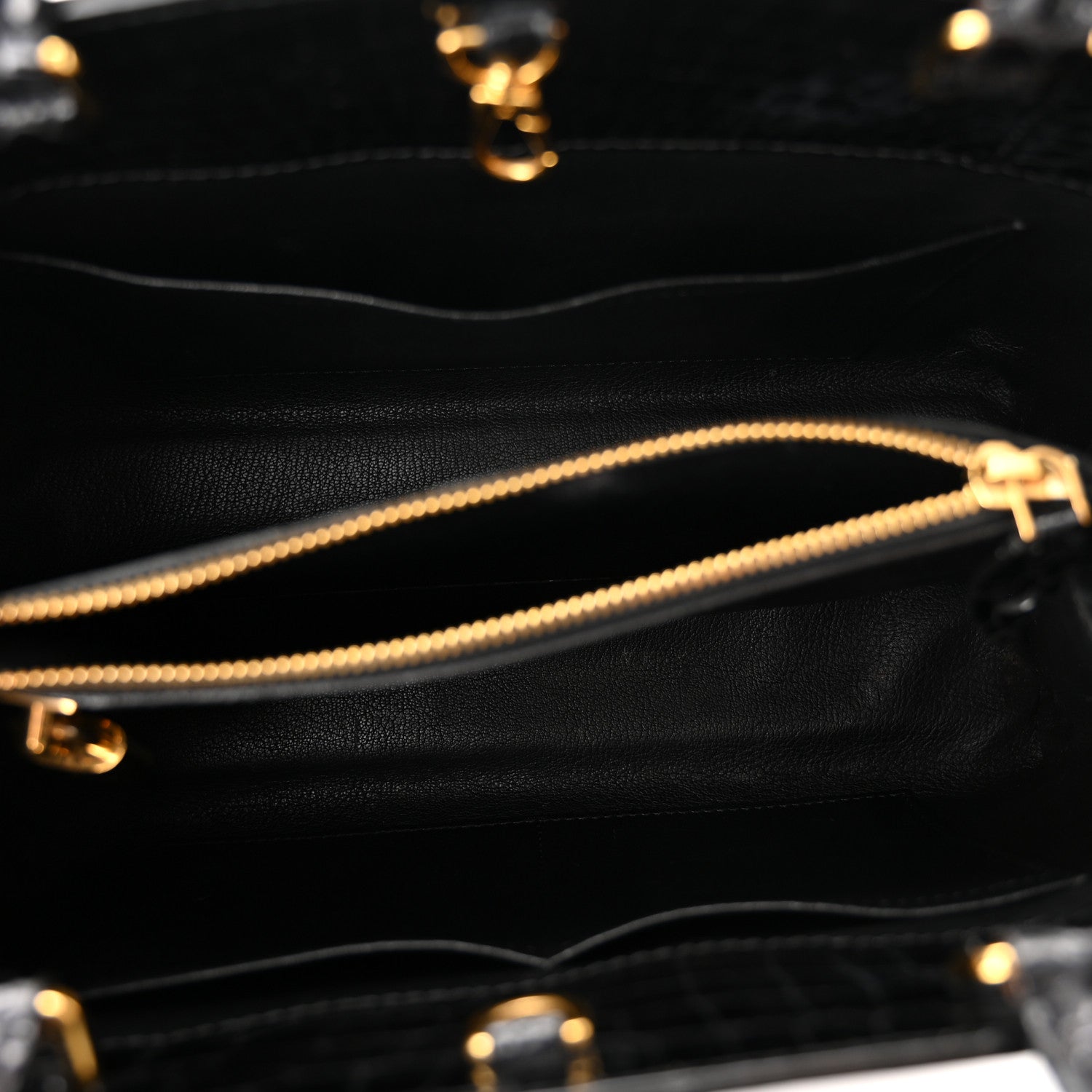 Louis Vuitton Crocodile Brilliant Montaigne MM Black 4 of 8