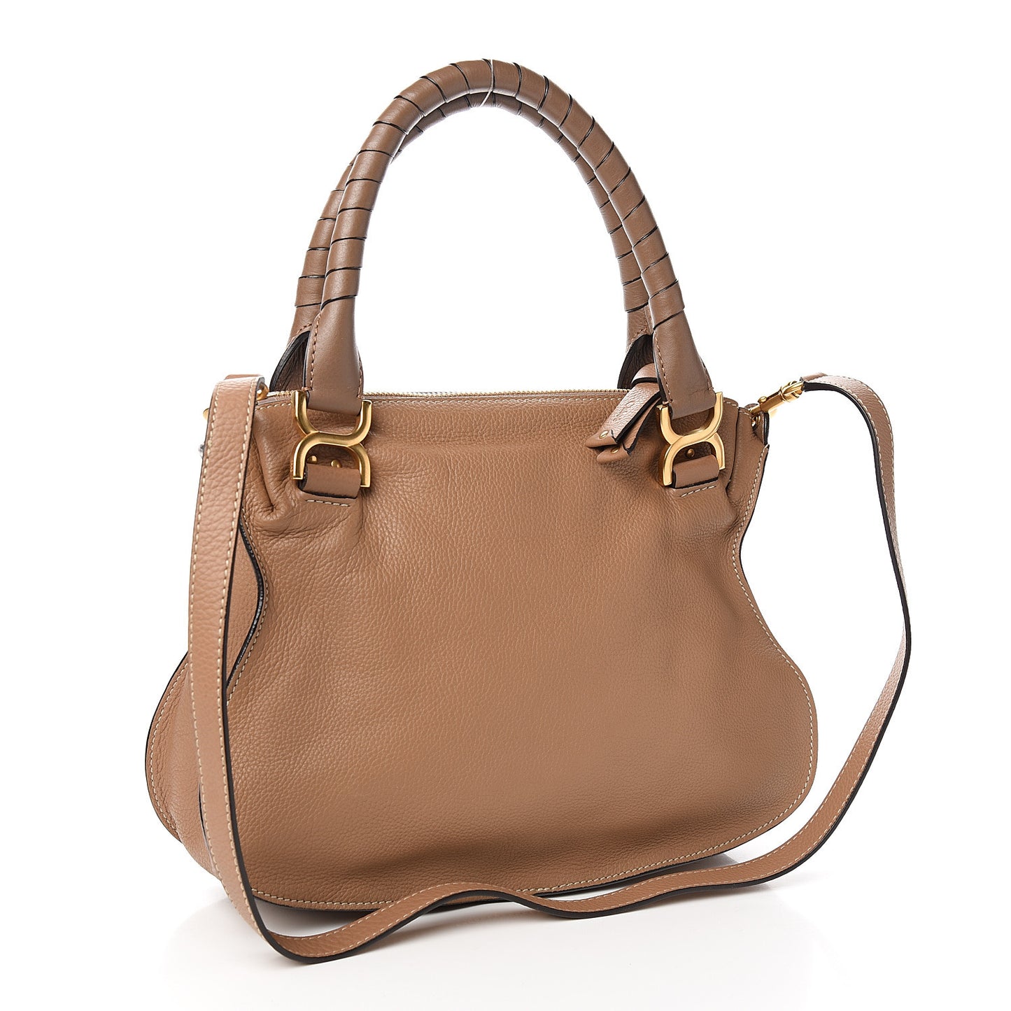 Calfskin Medium Marcie Satchel Nut