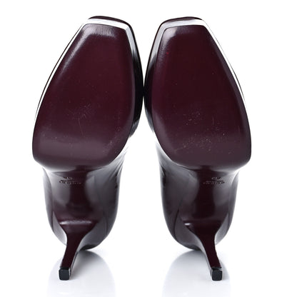 Gucci Patent Platform Pumps 38 Bordeaux 5 of 8