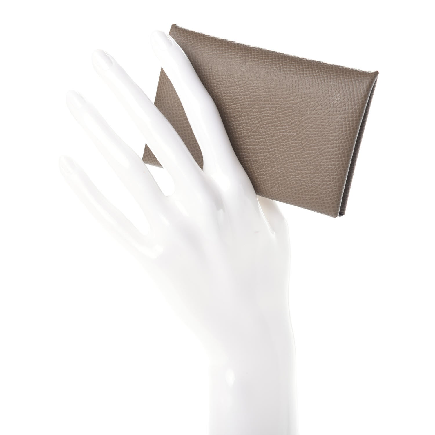 Hermes Epsom Calvi Card Case Etoupe 2 of 6