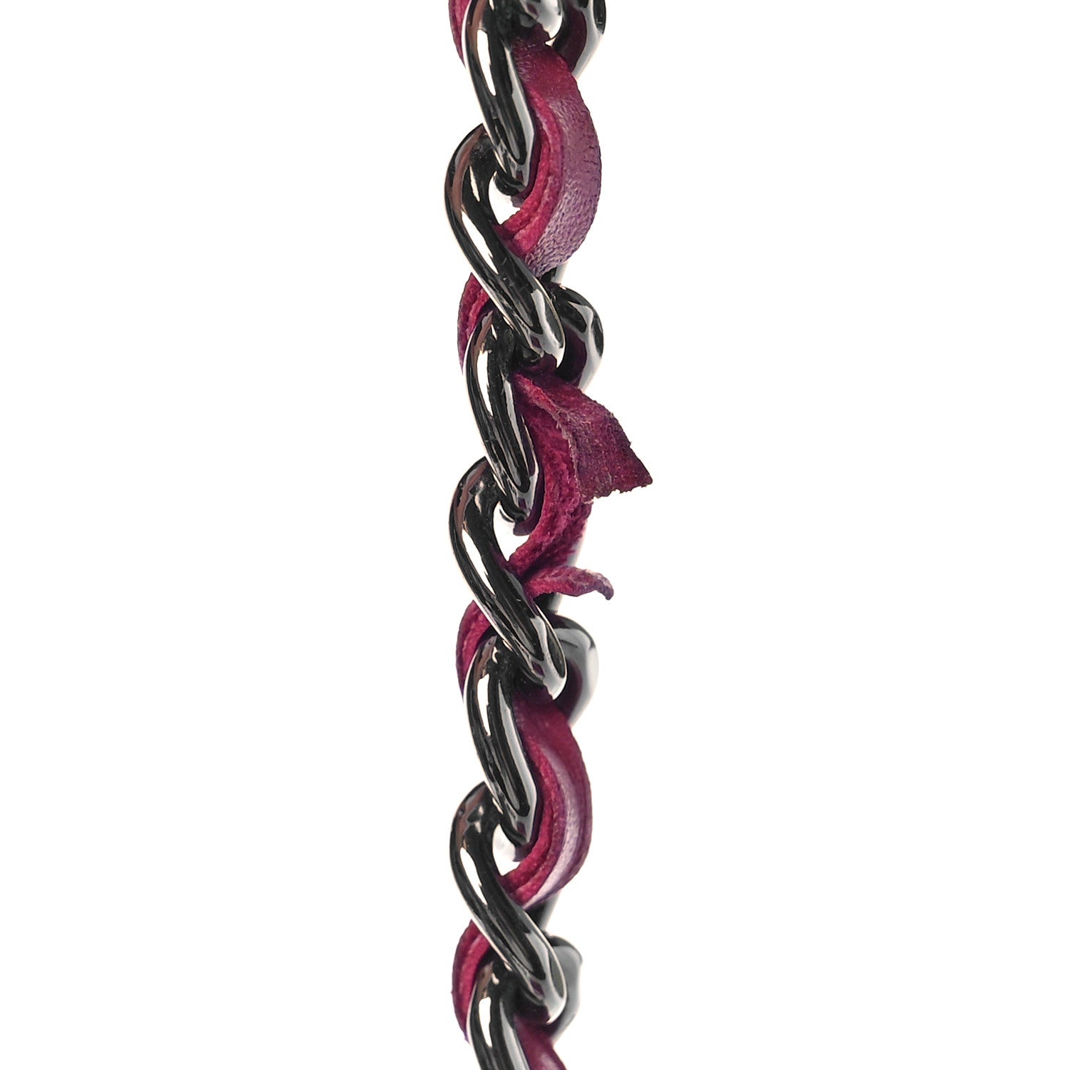 Chanel Patent Quilted Brilliant Wallet On Chain WOC Dark Pink 13 of 13