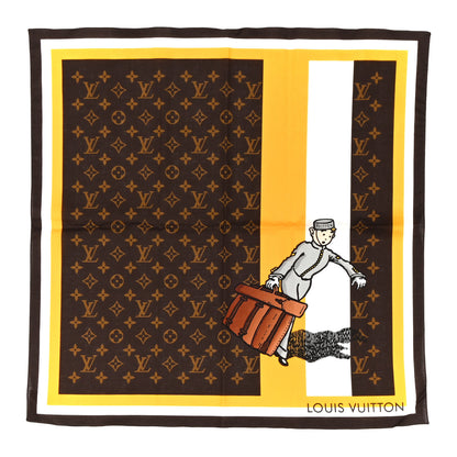 Louis Vuitton Cotton Monogram Groom Square Scarf 1 of 5
