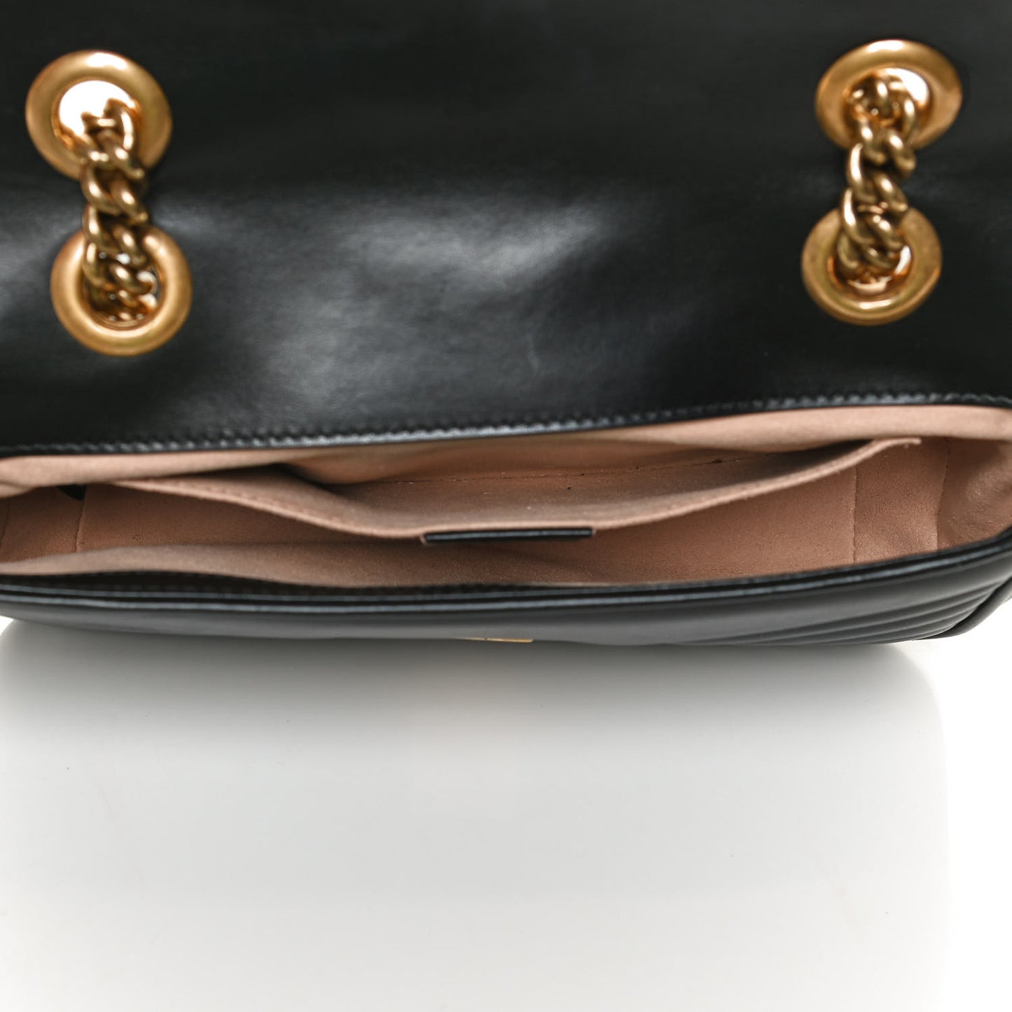 Calfskin Matelasse Mini GG Marmont Shoulder Bag Black