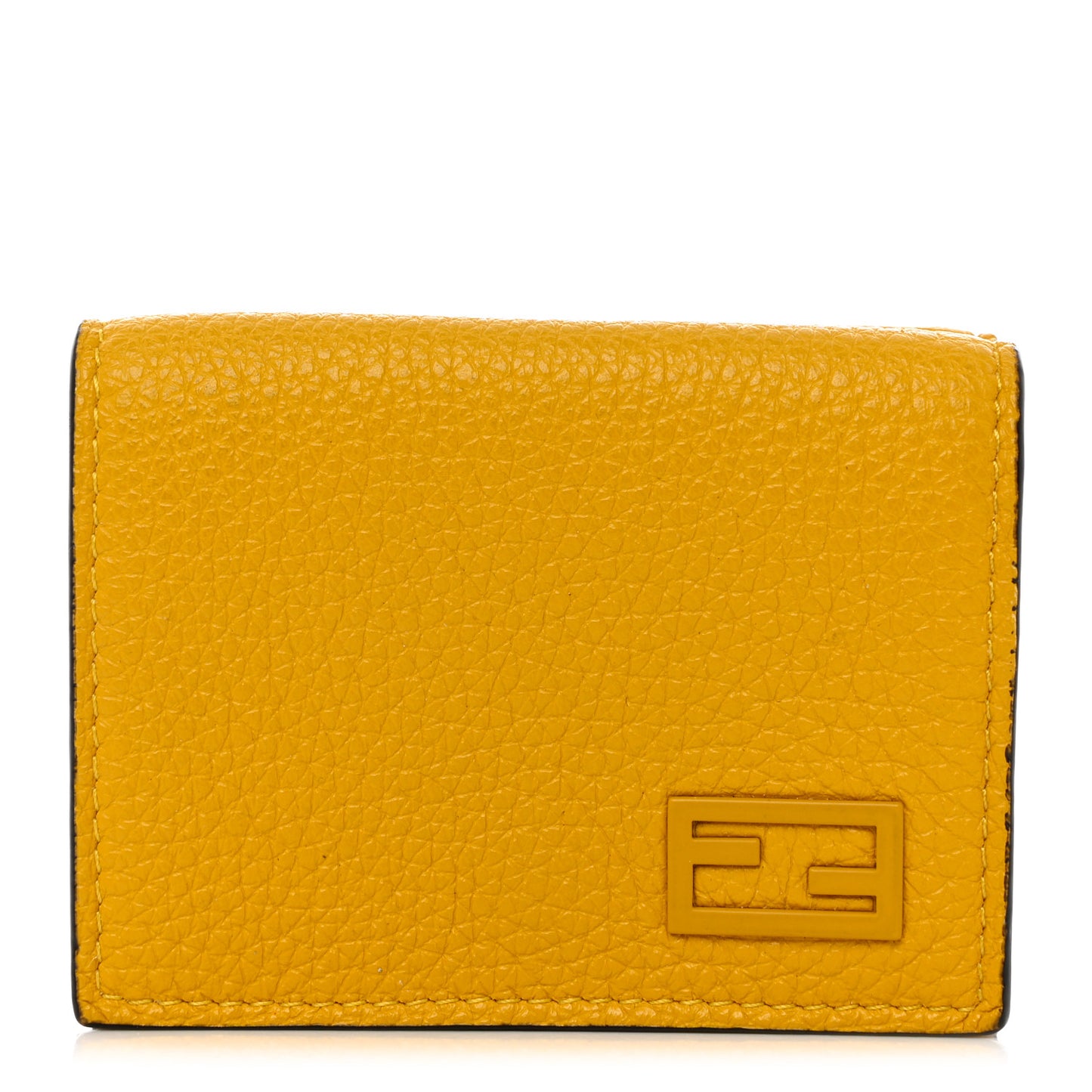 Cuoio Romano Monochrome Tri-Fold Wallet Sunflower