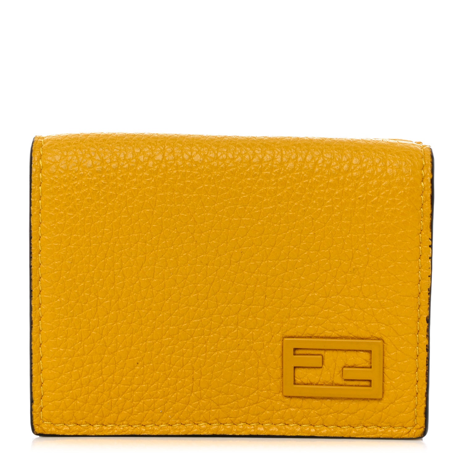 Fendi Cuoio Romano Monochrome Tri-Fold Wallet Sunflower 1 of 10