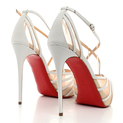 Christian Louboutin Kid Rete Filamenta 120 Platform Sandals 37 White 4 of 8