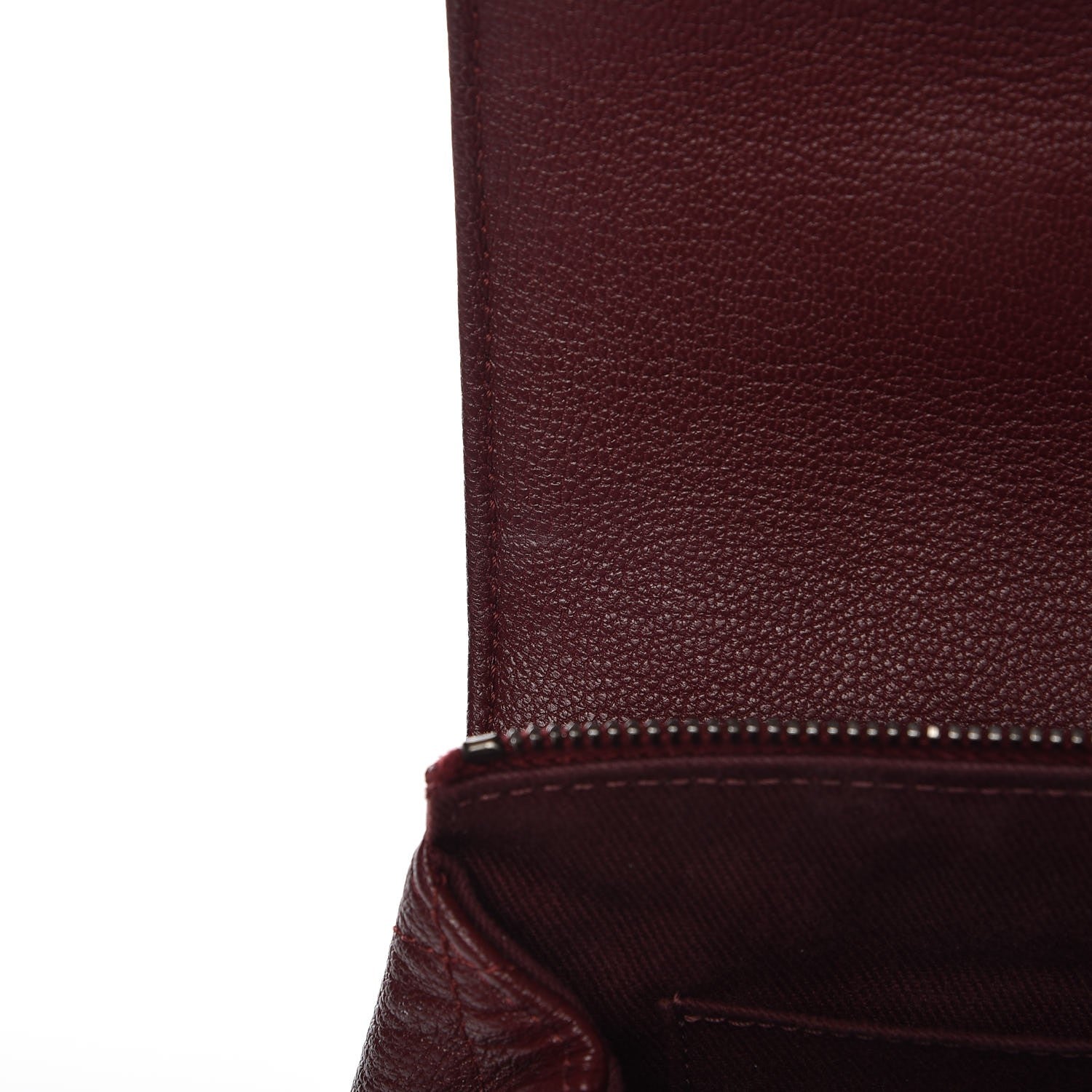 Chanel Goatskin Quilted CC Waiter Crossbody Burgundy 8 of 10