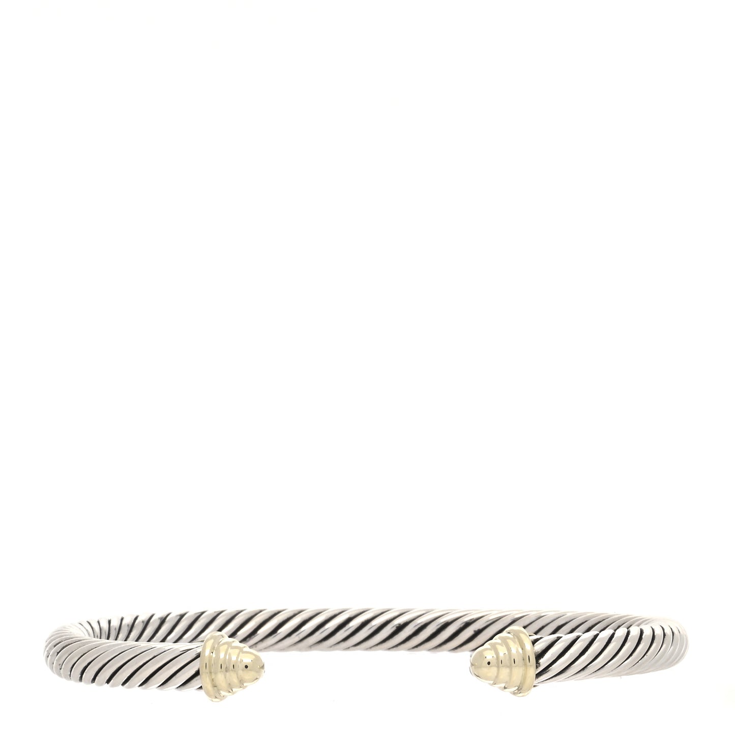 Sterling Silver 14K Yellow Gold 5mm Cable Classics Bracelet
