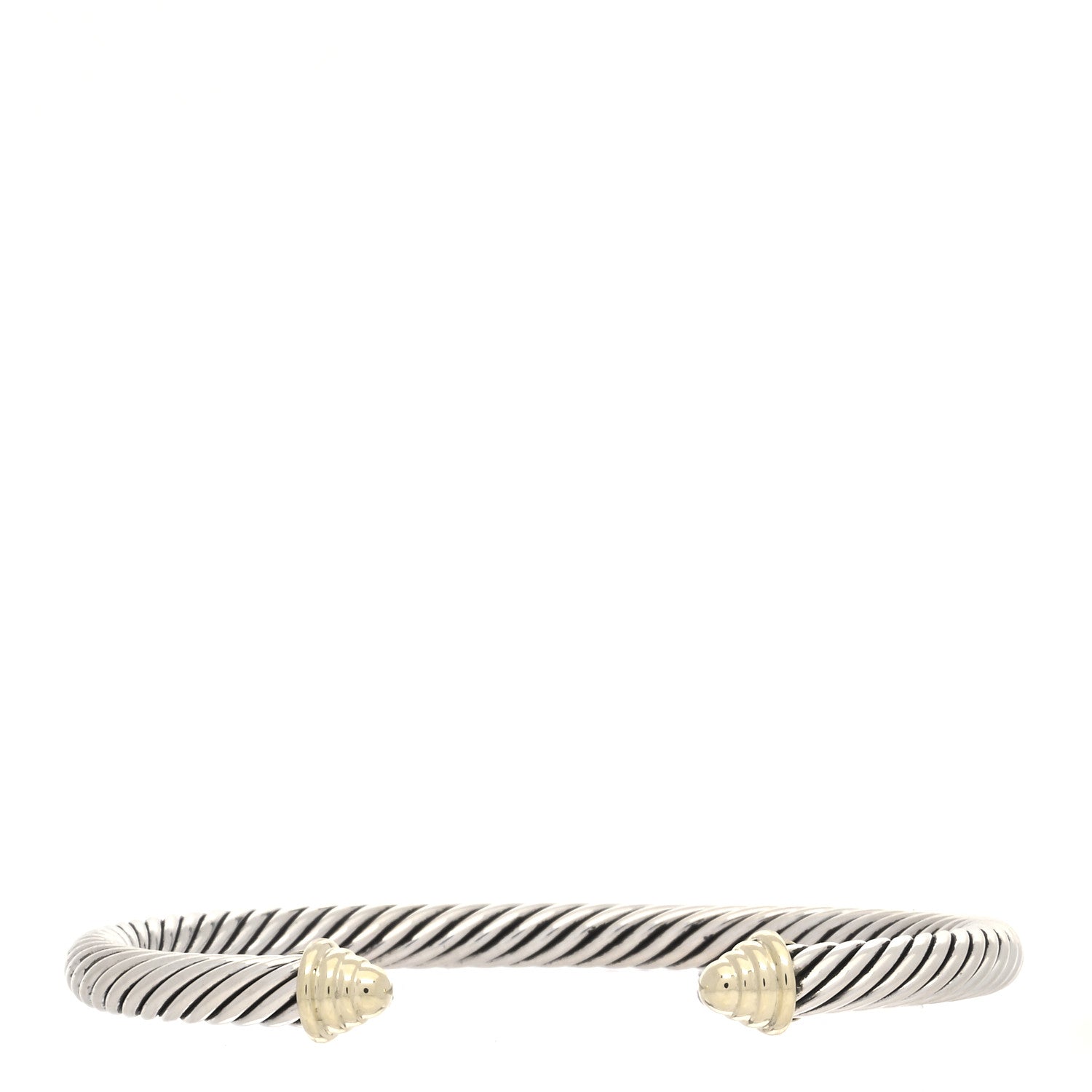 David Yurman Sterling Silver 14K Yellow Gold 5mm Cable Classics Bracelet 1 of 4