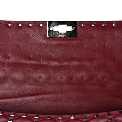 Valentino Garavani Nappa Large Rockstud Spike Shoulder Bag Rubino 9 of 9