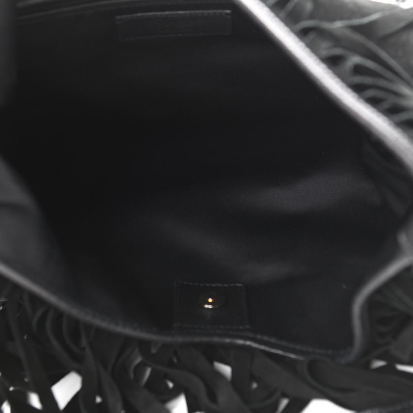 Suede Boheme Fringe Hobo Black