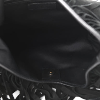 Saint Laurent Suede Boheme Fringe Hobo Black 5 of 11