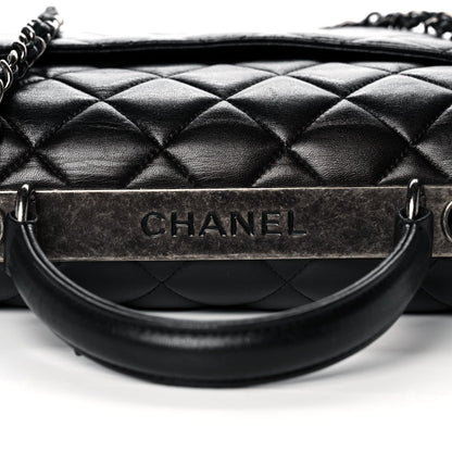 Chanel Lambskin Quilted Large Trendy CC Dual Handle Flap Bag Black 9 of 15